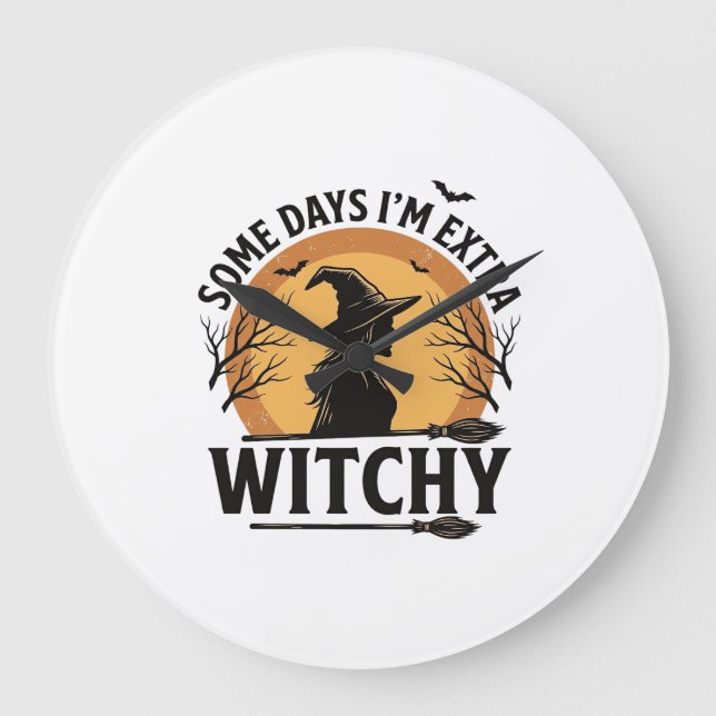 Grande Horloge Ronde Conception vectorielle de citation Halloween vinta (Recto)