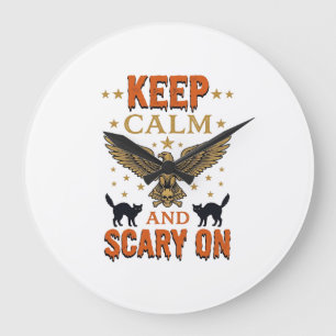 Grande Horloge Ronde Conception vectorielle Halloween vintage effrayant