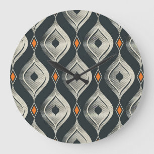Grande Horloge Ronde Conception vintage de Motif classique