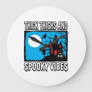 Grande Horloge Ronde Conceptions de chemise Halloween Thick Thighs Spoo