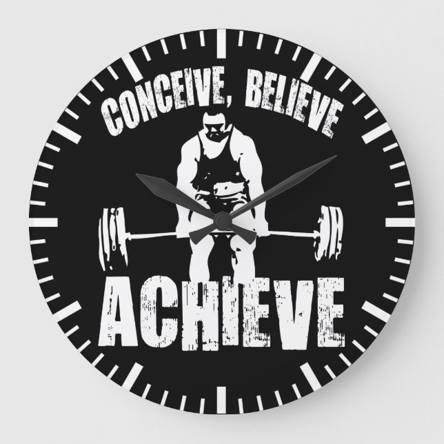 Grande Horloge Ronde Concevoir, Croire, Atteindre - Exercice Motivation (Recto)