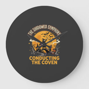 Grande Horloge Ronde Conducteur de coven d'Halloween