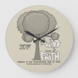 Grande Horloge Ronde Confiance dans la foi