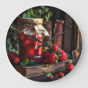 Grande Horloge Ronde Confiture de fraises maison