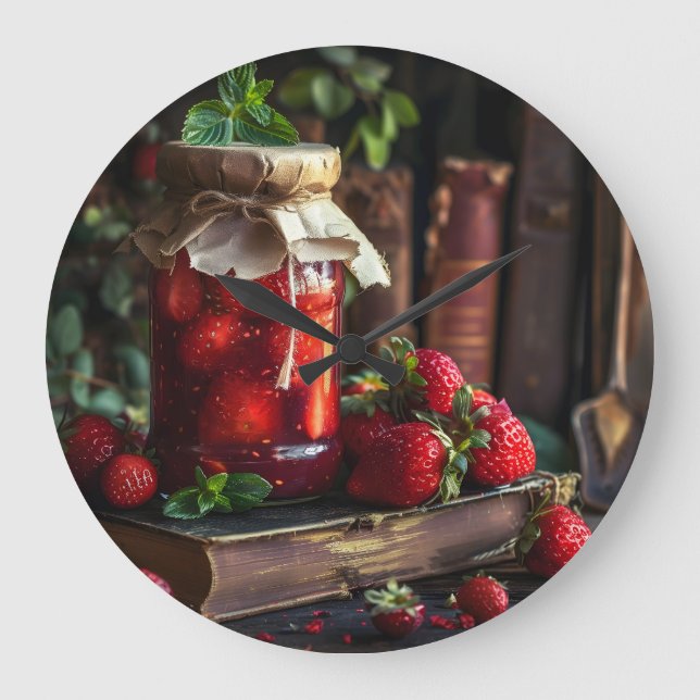 Grande Horloge Ronde Confiture de fraises maison (Recto)