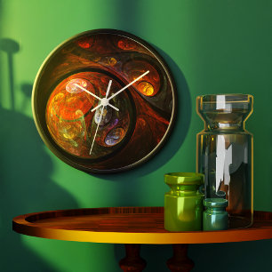 Grande Horloge Ronde Connexion fluide Arrondi Abstrait