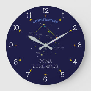 Grande Horloge Ronde Constellation Coma Berenices de l'hémisphère Nord