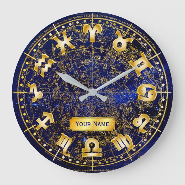 Grande Horloge Ronde Constellation de Zodiac monogram Southern Hemisphe (Recto)