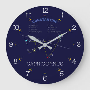 Grande Horloge Ronde Constellation du zodiaque Capricorne