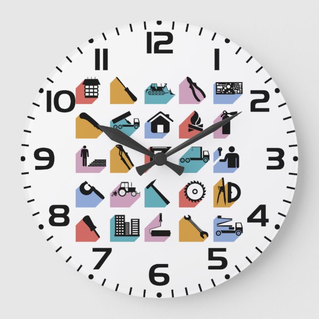 Grande Horloge Ronde Construction and DIY Home Improvement Icons (Recto)