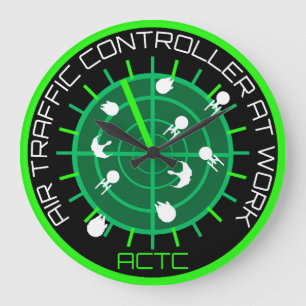Grande Horloge Ronde Contrôleur de la circulation aérienne