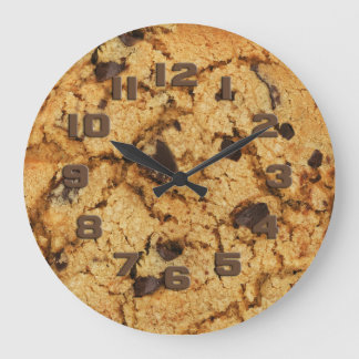 Grande Horloge Ronde Cookie à chips au chocolat