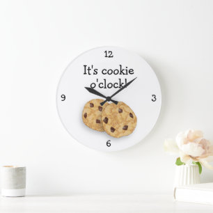 Grande Horloge Ronde Cookie Time - Drôle Nourriture o'Horloge chocolat 