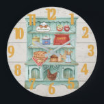 Grande Horloge Ronde Cooking Kitchen<br><div class="desc">This sings out out "home sweet home" — and feelings of chaud and comfort. Idéal for a country, farm house style home or kitchen or the city dweller who wants a change of pace. Poison à mother, grand-mère, père, grand-parents, parents, parents pour their anniversary, birthday, Christmas ou retirement. Order this...</div>