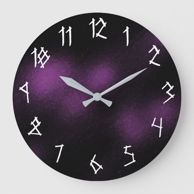 Grande Horloge Ronde Cool Dark Purple Black Gothic (Recto)