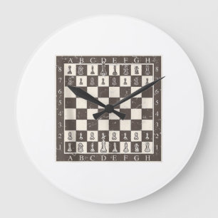 Grande Horloge Ronde Cool Jeu d'échecs Halloween Costume drôle Lazy