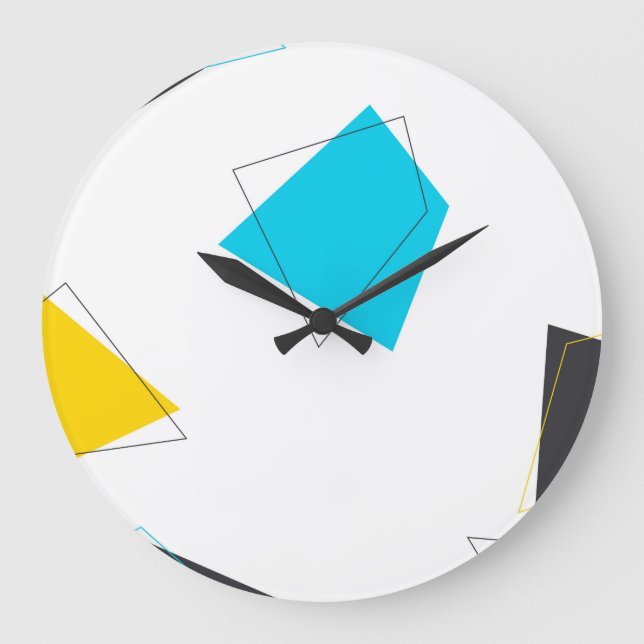 Grande Horloge Ronde Cool, joueuse, moderne, tendance, art motif urbain (Recto)