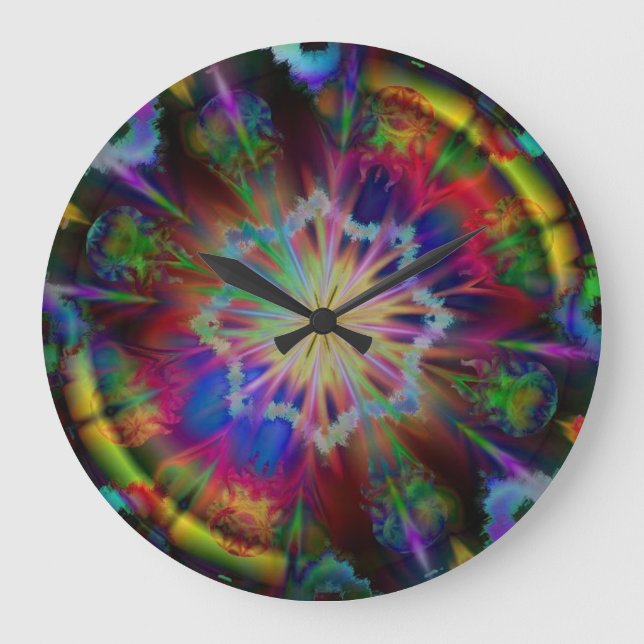 Grande Horloge Ronde Cool Kaleidoscope Clock Design (Recto)