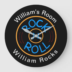 Grande Horloge Ronde Cool Mens Rock N Roll Man Cave
