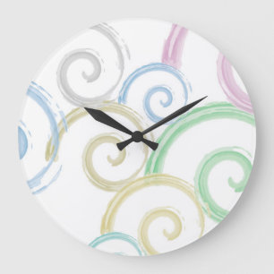 Grande Horloge Ronde Cool, tendance, moderne onduleur brosses