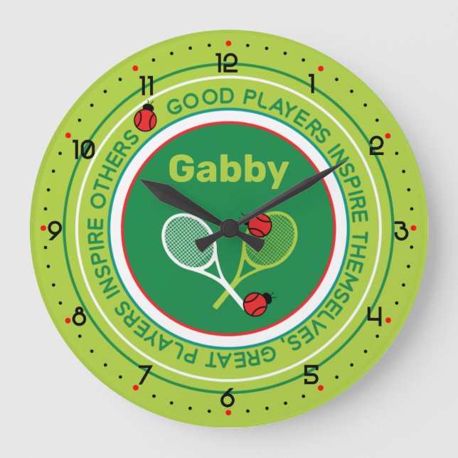 Grande Horloge Ronde Cool tennis with custom name  (Recto)