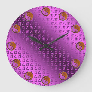 Grande Horloge Ronde Coq de Bois