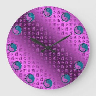 Grande Horloge Ronde Coq d'eau