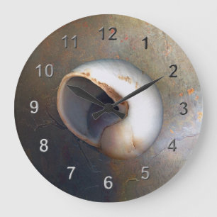 Grande Horloge Ronde Coquillage