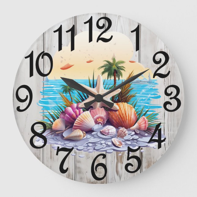 Grande Horloge Ronde Coquillages (Recto)