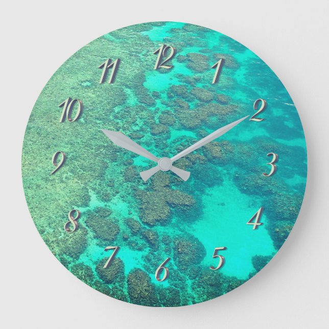 Grande Horloge Ronde Coral reef turquoise ocean water (Recto)