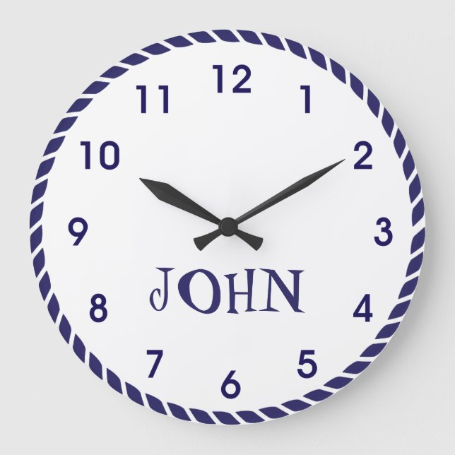 Grande Horloge Ronde Corde marine (Recto)