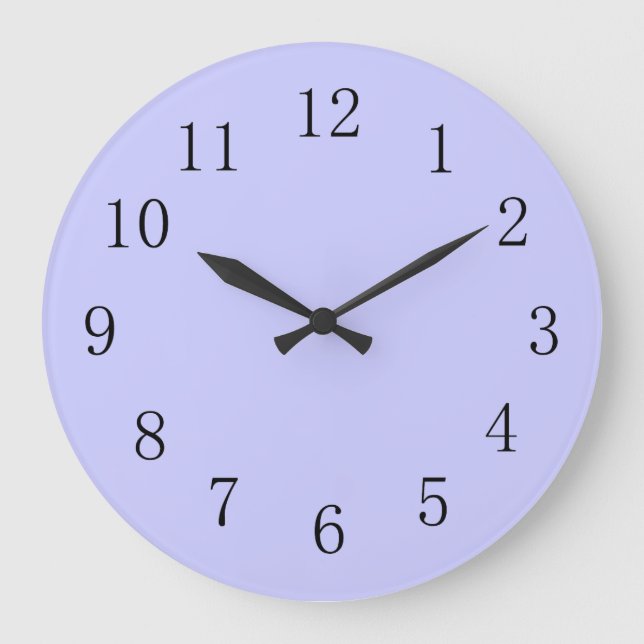 Grande Horloge Ronde Cordless de Lavender (Recto)