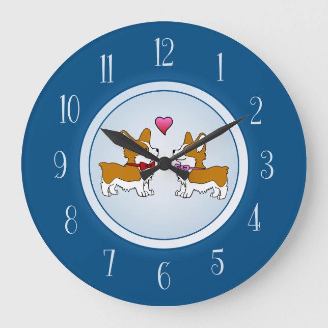 Grande Horloge Ronde Corgi Love (Recto)
