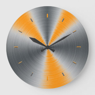 Grande Horloge Ronde Correspondance couleur orange préppante
