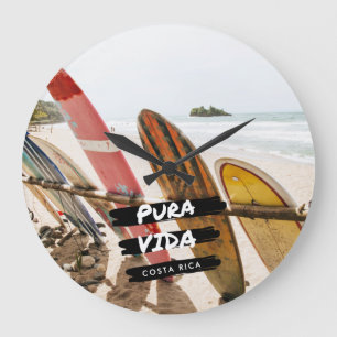 Grande Horloge Ronde Costa Rica Pura Vida Surf board Photo