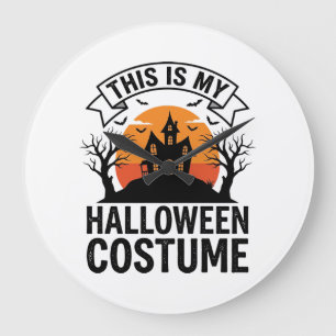 Grande Horloge Ronde Costume drôle d'Halloween Maison hantée Vintage Sh