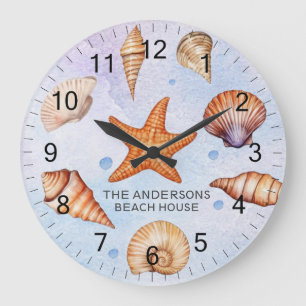 Grande Horloge Ronde Costumes côtiers modernes Trésor Océan Personnalis
