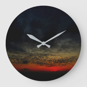 Grande Horloge Ronde Coucher de soleil avant la tempête