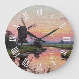 Grande Horloge Ronde Coucher de soleil dans The Broads Angleterre Voyag