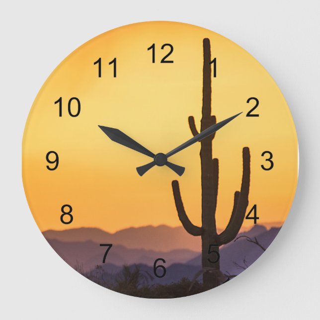 Grande Horloge Ronde Coucher de soleil de Scottsdale avant la tempête (Recto)