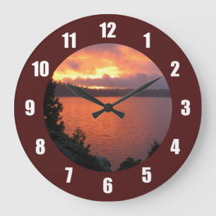 Grande Horloge Ronde Coucher de soleil du réservoir de glace