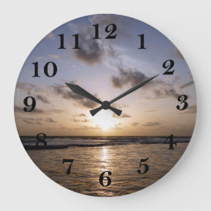 Grande Horloge Ronde Coucher de soleil sur la mer arabe