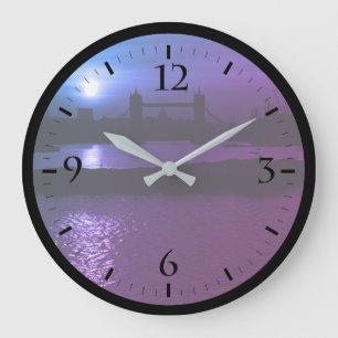 Grande Horloge Ronde coucher de soleil vintage Angleterre Londres