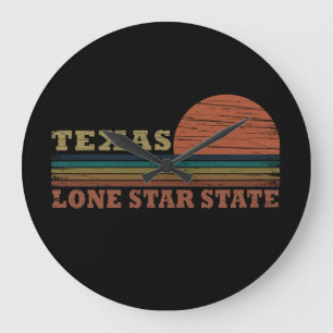 Grande Horloge Ronde Coucher de soleil vintage au Texas