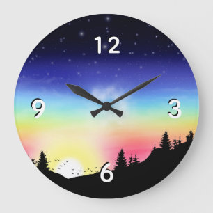 Grande Horloge Ronde Coucher du soleil
