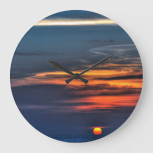 Grande Horloge Ronde Coucher du soleil en plage de St Petersburg, la