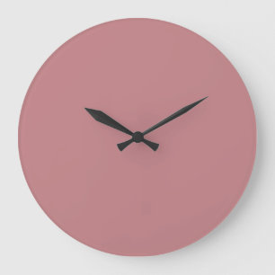 Grande Horloge Ronde Couleur solide Rose poussiéreux