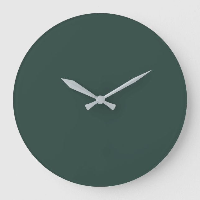 Grande Horloge Ronde Couleur solide vert chasseur (Recto)