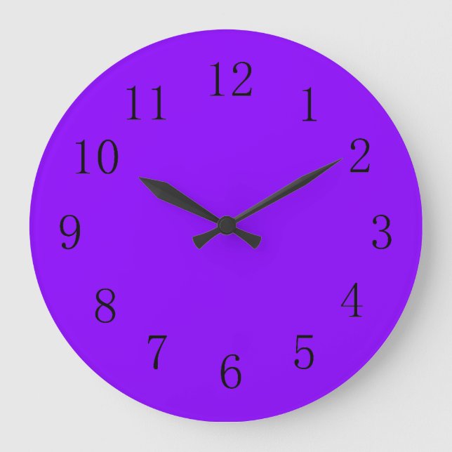 Grande Horloge Ronde Couleur solide violet vive (Recto)