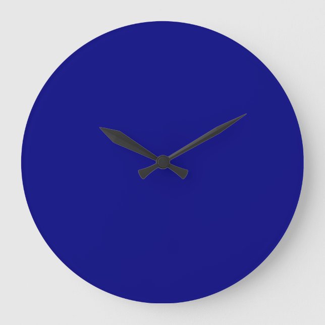 Grande Horloge Ronde Couleur uni bleu marine (Recto)